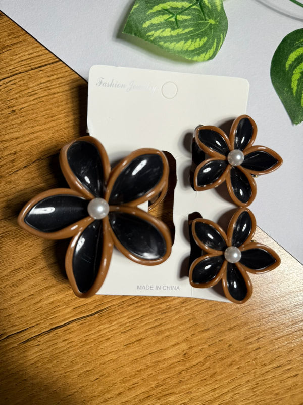 🌸 Elegant Floral Hair Accessories [Set of 3]