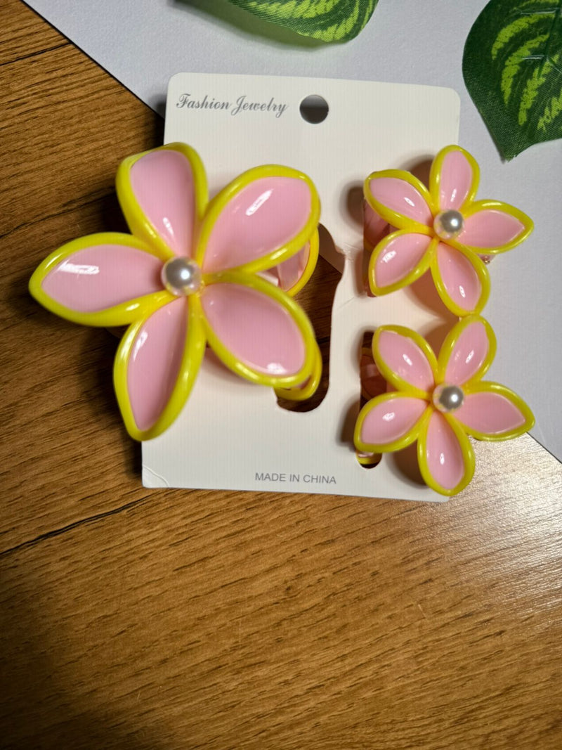 🌸 Elegant Floral Hair Accessories [Set of 3]