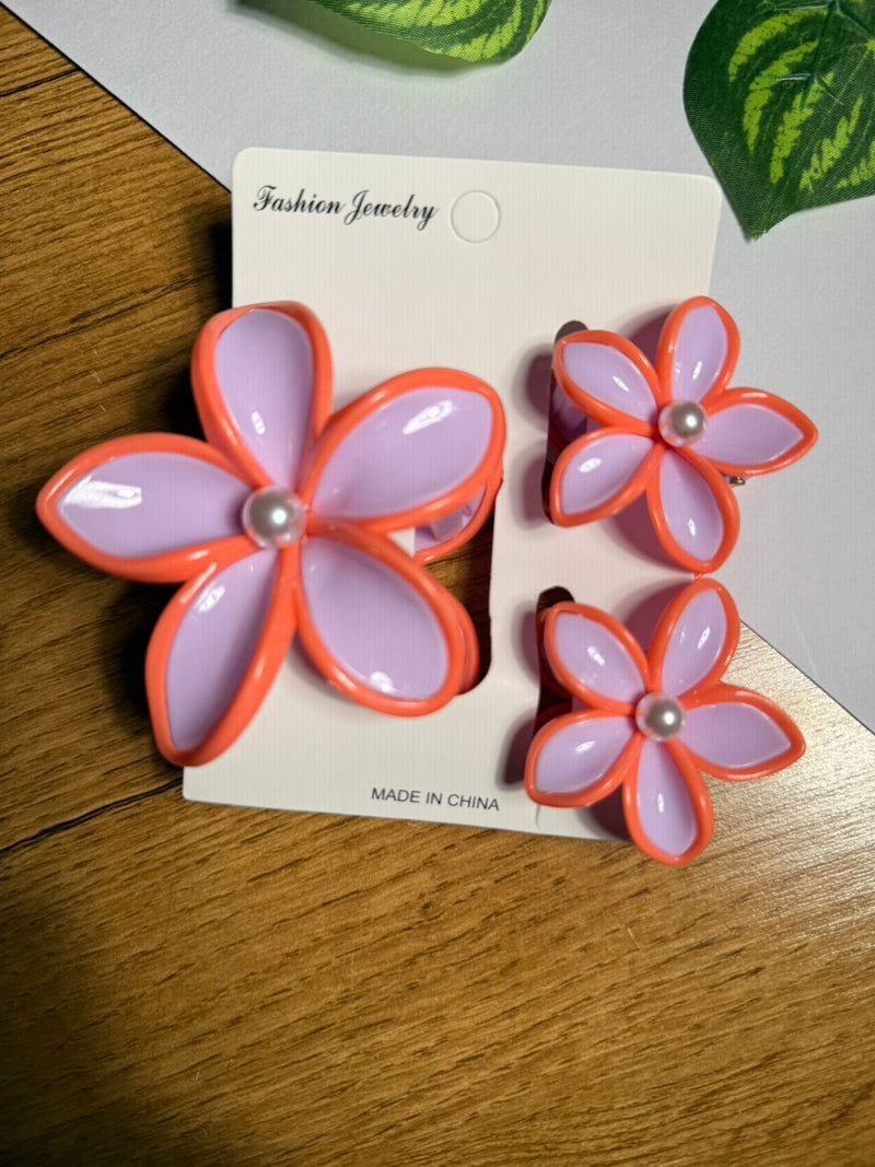 🌸 Elegant Floral Hair Accessories [Set of 3]
