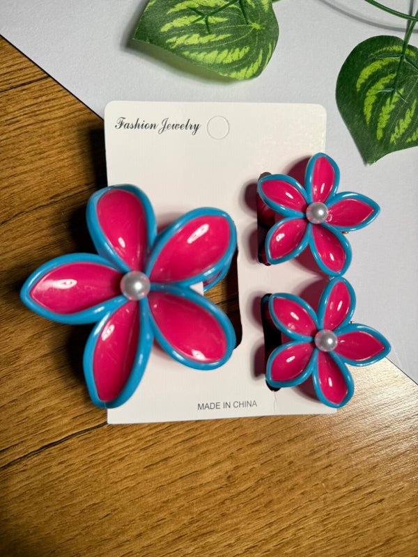 🌸 Elegant Floral Hair Accessories [Set of 3]
