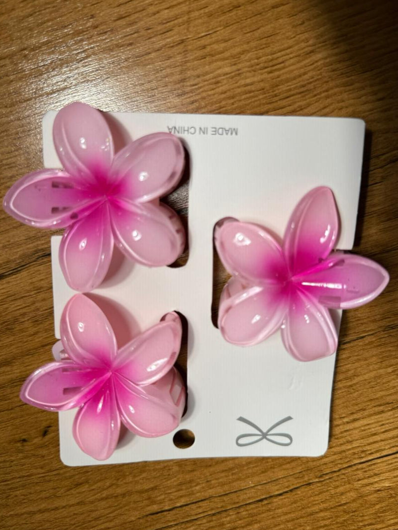 Flower Hair Clips (Set of 3) 🌸