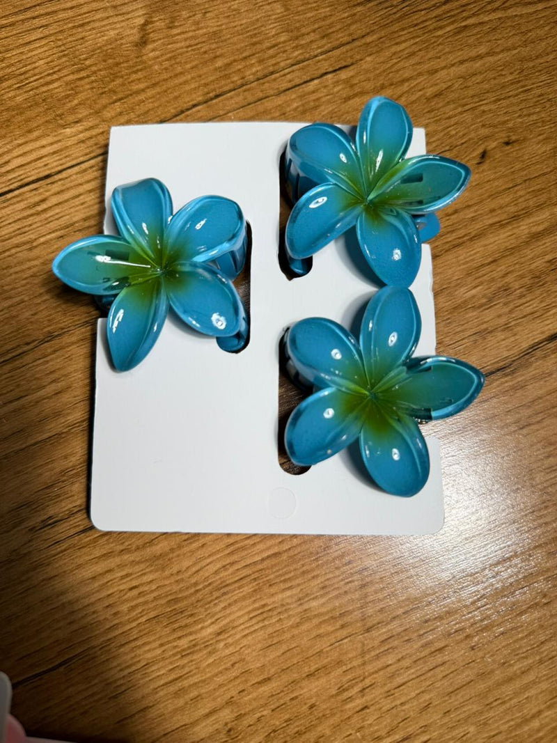 Flower Hair Clips (Set of 3) 🌸