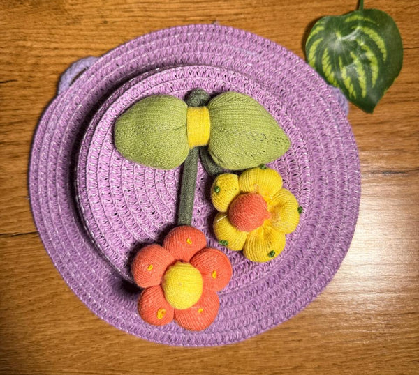 🌸 Handcrafted Floral Kids Hair Clip / Accessory 🌸