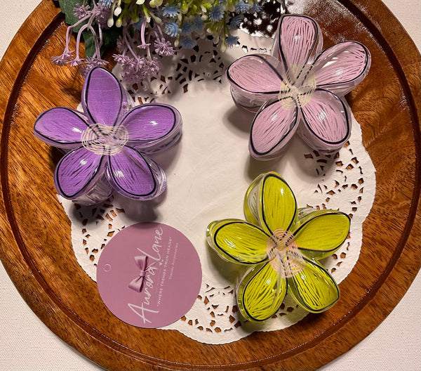 🌸 Aurora Lane – Trendy Floral Hair Clips 🌸{set of 3}