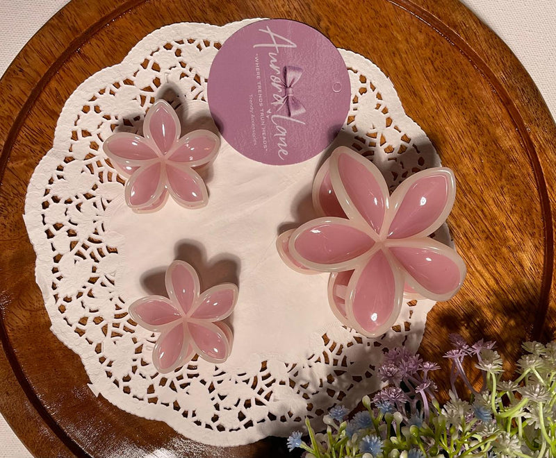 🌸 Aurora Lane – Floral Hair Claw Clips