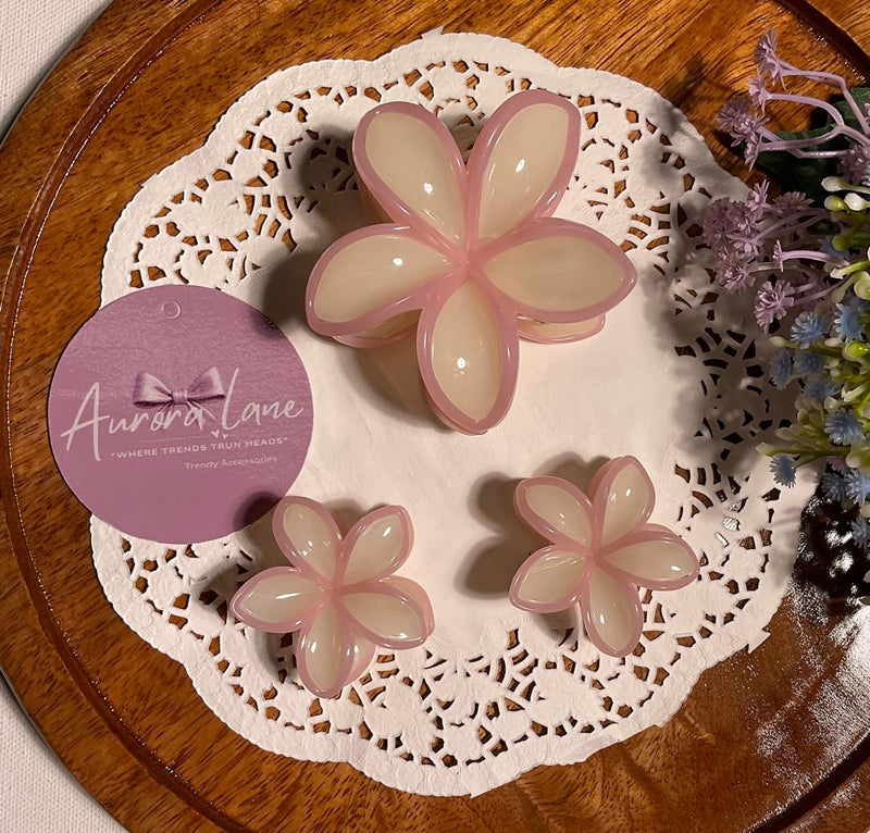 🌸 Aurora Lane – Floral Hair Claw Clips