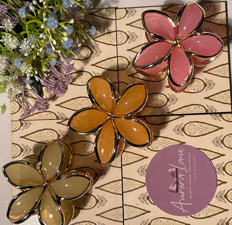 ✨ Aurora Lane – Elegant Floral Hair Accessories ✨{set of 3}