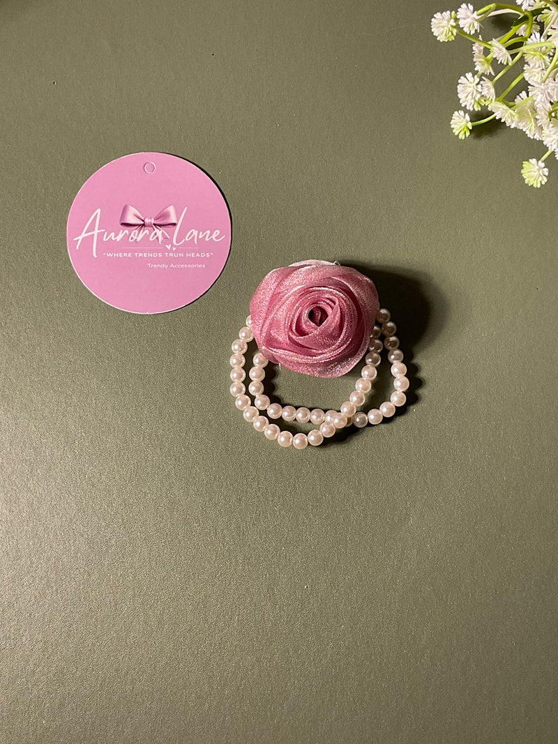 🌸 Aurora Lane – Elegant Floral Pearl hairband (Pack of 3)
