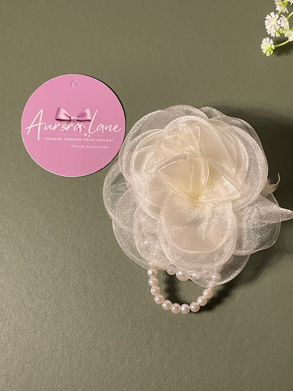 ✨ Aurora Lane – Pearl Blossom Hair Accessories Set (3 pcs) ✨