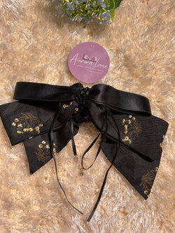 ✨ Aurora Lane Luxe Black Bow Hair Accessory ✨