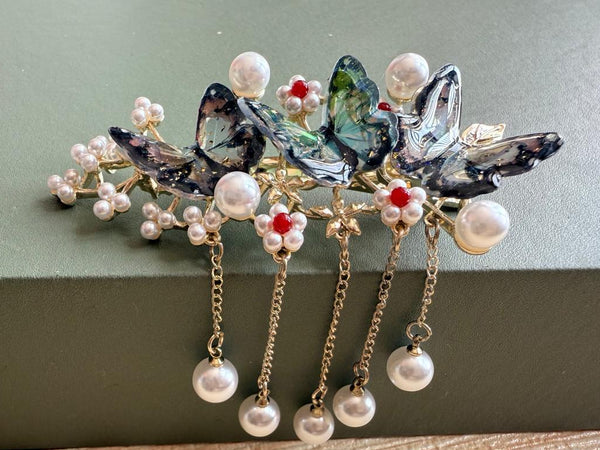 🌸 Butterfly Dream Pearl Hair Accessory
