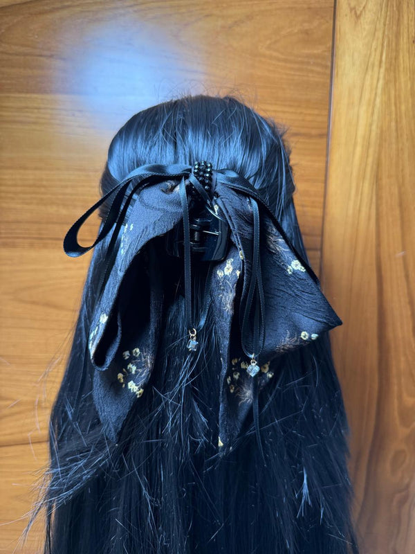 ✨ Aurora Lane Luxe Black Bow Hair Accessory ✨